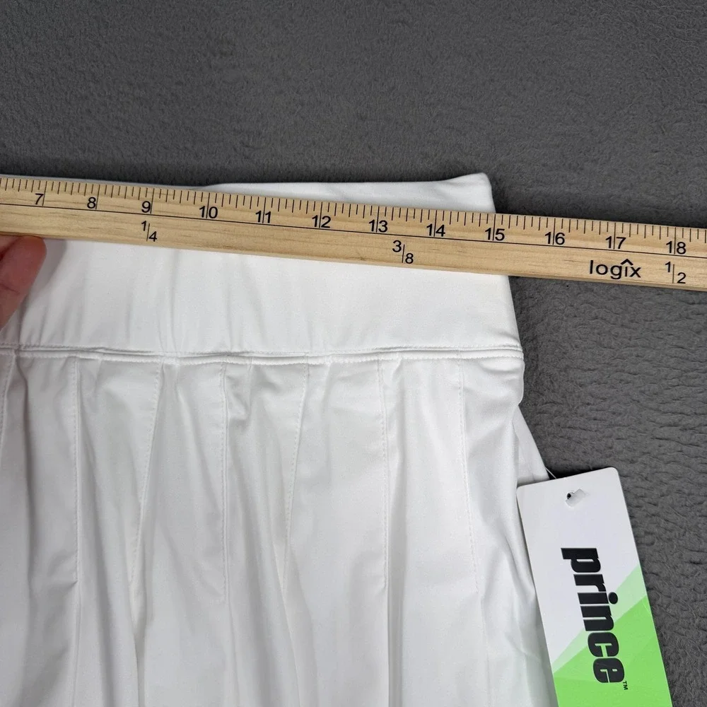 Prince Skort Womens Medium White Tennis‎ Match Pleated Wicking Athletic WPT17223